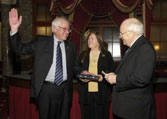 Bernie at his swearing in