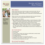 Questions and Answers about Diabetes (Fact Sheet)