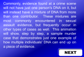 Still image linking to Animation Demonstrating how DNA Mixtures at a Crime Scene Can Occur