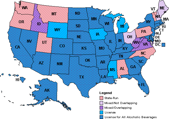 Retail Distribution Systems for Spirits as of January 1, 2012