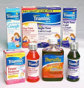 Triaminic Syrups and Theraflu Warming Liquids
