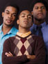 Poster of group of three African American men standing together facing forward