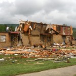 Image of a house destroyed during a tornado, courtesy of the Georgia Emergency Management Agency