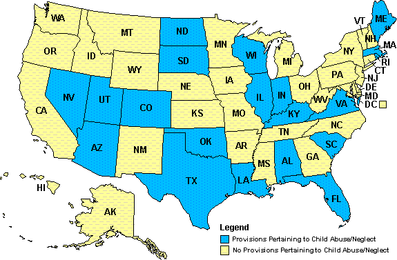 Alcohol and Pregnancy: Legal Significance for Child Abuse/Child Neglect as of January 1, 2012