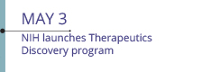 May 3: NIH launches Therapeutics Discovery program
