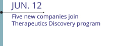 Jun 12: Five new companies join Therapeutics Discovery programn