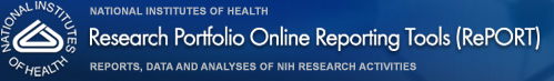 National Institutes of Health. Research Portfolio Online Reporting Tool (RePORT). Reports, Data and Analyses of NIH Research Activities