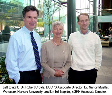 Dr. Robert croyle, Dr. Nancy Mueller, and Dr. Ed Trapido