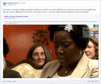 An example of a featured video post on the new Facebook Timeline for Pages design.