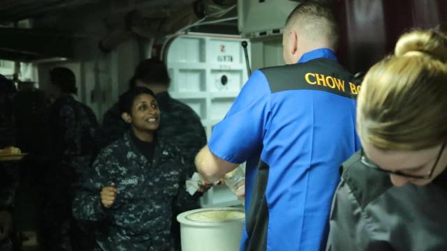 USS George Washington Serves Valentine's Day Dinner