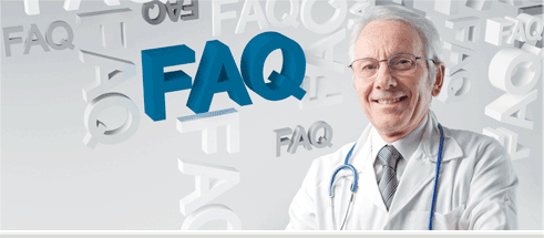 A docter next to the letters 'FAQ'.