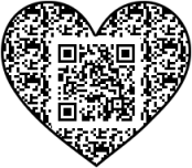 QR Video Faces of Million Hearts Black