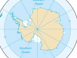 Southern Ocean map of the Antarctic region