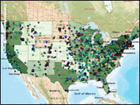 An image of the Know Your Farmer, Know Your Food Interactive Map.