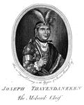 Portrait of Mohawk Indian Joseph Brant.