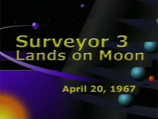 Surveyor 3 Lands on Moon