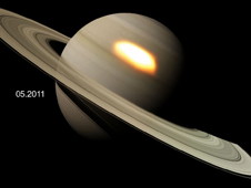 Infrared Hotspots in a Monster Saturn Storm