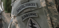 Special Forces patch with Special Forces and Airborne tabs