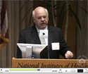Webcast screenshot of Dr. Alejandro Cravioto speaking
