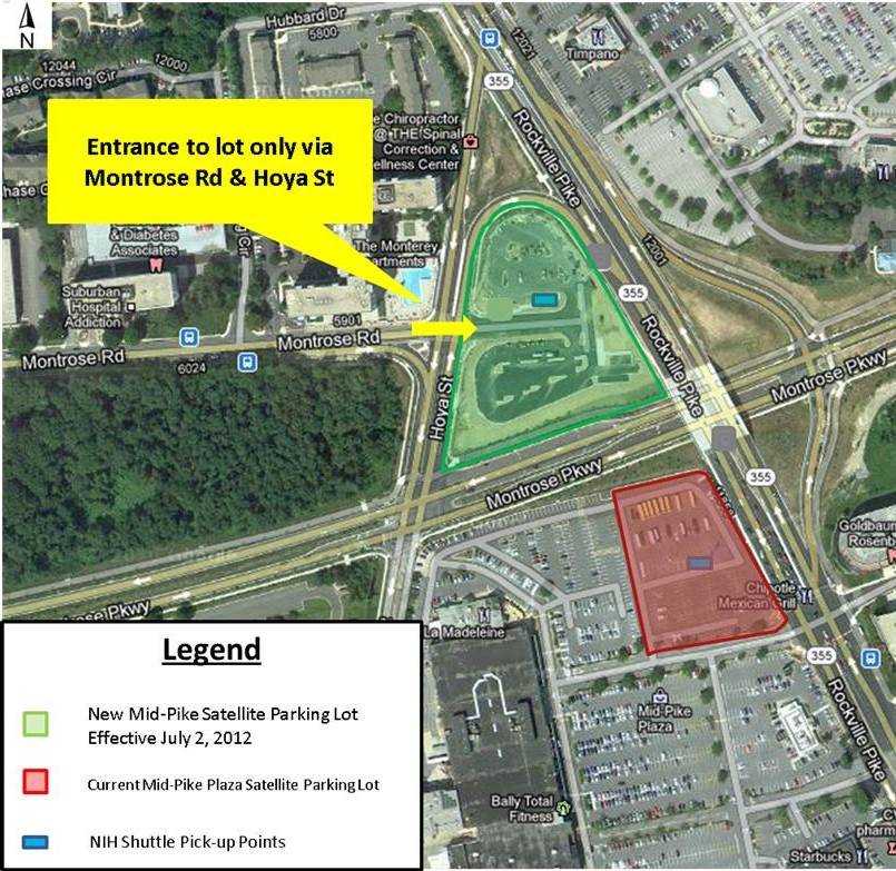 Map of New Mid-Pike Plaza Commuter Lot