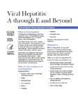 Hepatitis A-E and Beyond