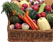 Image of fresh vegetables in a basket
