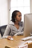 Girl using a computer