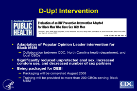 Slide 13: D-Up! Intervention