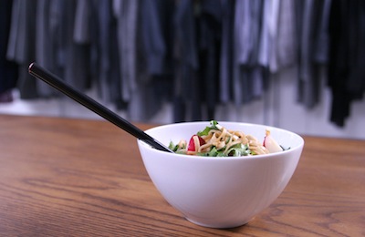 Radish and sesame soy noodle salad, one of the recipes on BBC Food