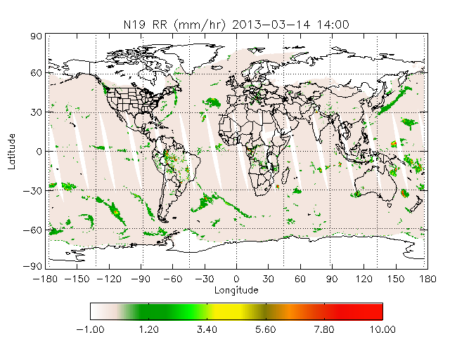 Rain Rate from NOAA-P, Ascending Orbit