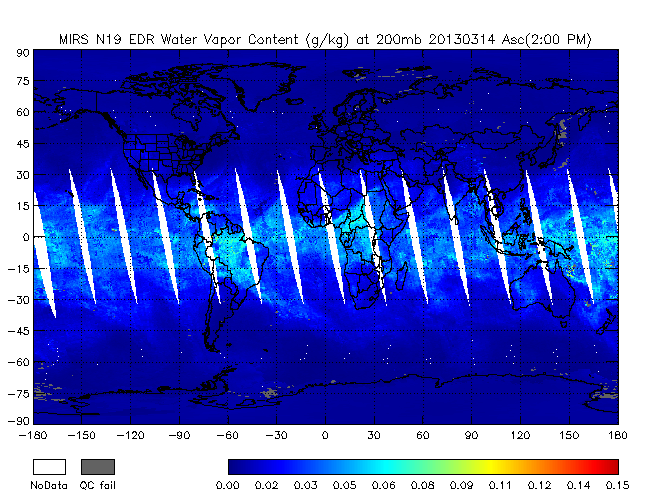200mb Water Vapor from NOAA-19, Ascending Orbit