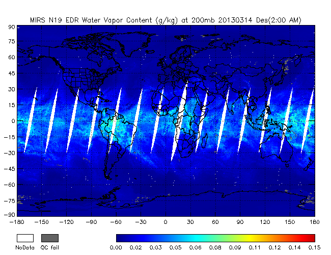 200mb Water Vapor from NOAA-19, Descending Orbit