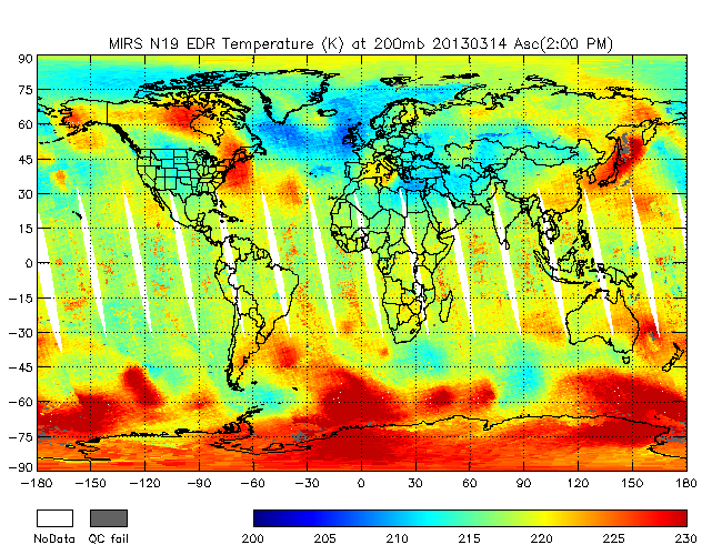 200mb Temperature from NOAA-19, Ascending Orbit
