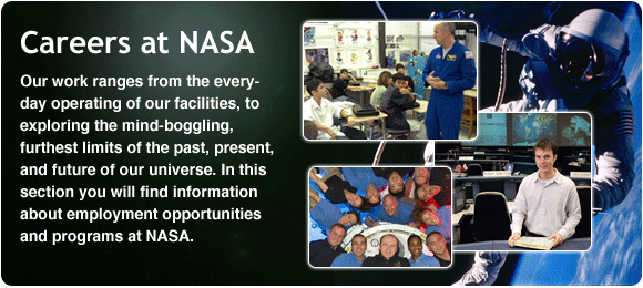 Careers at NASA Landing Page Image