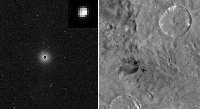 Images of the giant asteroid Vesta taken by NASA's Dawn spacecraft in 2011 and 2012