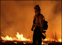 Photo of fire fighter.