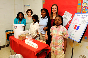 Jen Nichols, Ph.D., Kirsten Verhein, Ph.D., and students