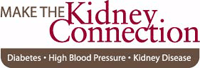 NIDDK: Make the Kidney Connection -Diabetes - High Blood Pressure - Kidney Disease graphic