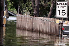 Floodwaters after a hurricane