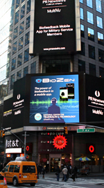Photo taken of the Times Square reader board in New York City on January 31, 2013