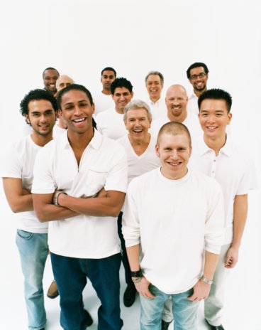 group of smiling guys