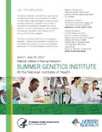 2013 NINR Summer Genetics Institute flyer