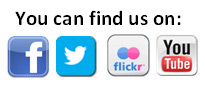 You can find us on: Facebook, Twitter, Flickr, and YouTube