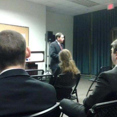 Photo: Chairman Sam Graves speaks to the College Republicans at American University about the role of small business.