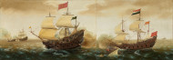 image of A Naval Encounter between Dutch and Spanish Warships