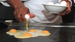 Eggs on the griddle