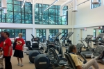 Seniors check out the new energy-efficient fitness facility at the Rockville Senior Center. | Photo courtesy of Chris Galm, Energy Department.