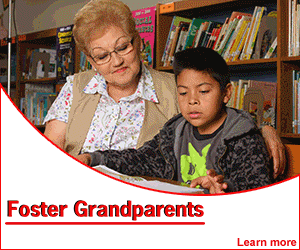 Foster Grandparents - Share Today. Shape Tomorrow. Click here to learn more.