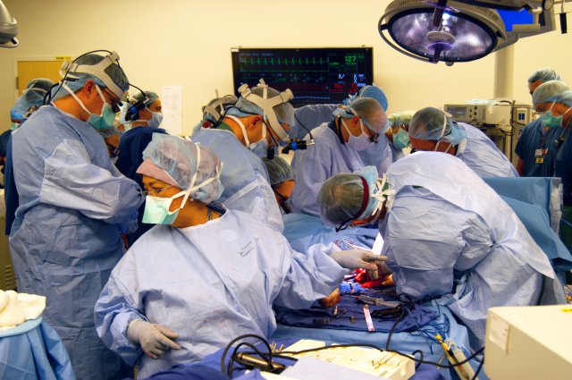 A team of surgeons at Johns Hopkins performs the hospital's first double-arm transplant on former infantryman Pfc. Brendan Marrocco. The surgery took 13 hours, and was sponsored by the Armed Services Institute of Regenerative Medicine.