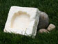 Photo of biodegradable packaging material, made from mushroom and agricultural waste.